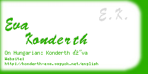 eva konderth business card